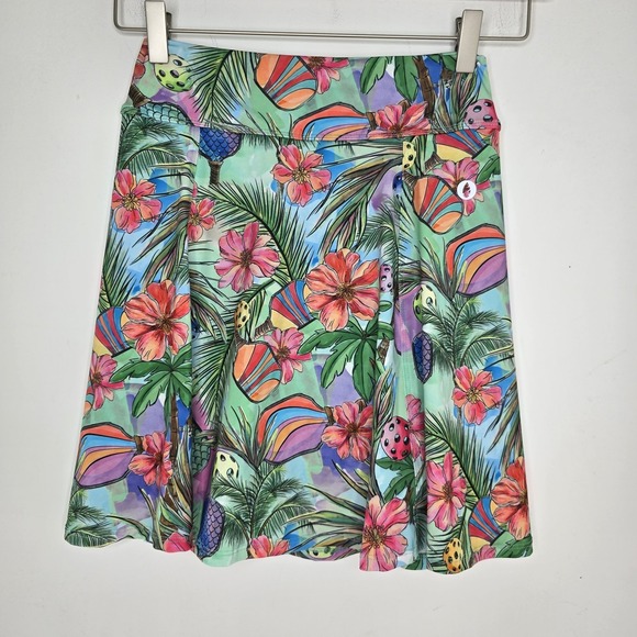 dona jo Pants - Dona Jo Skort Tennis Pickleball Size 1 Small Multi Color Tropical Floral Stretch